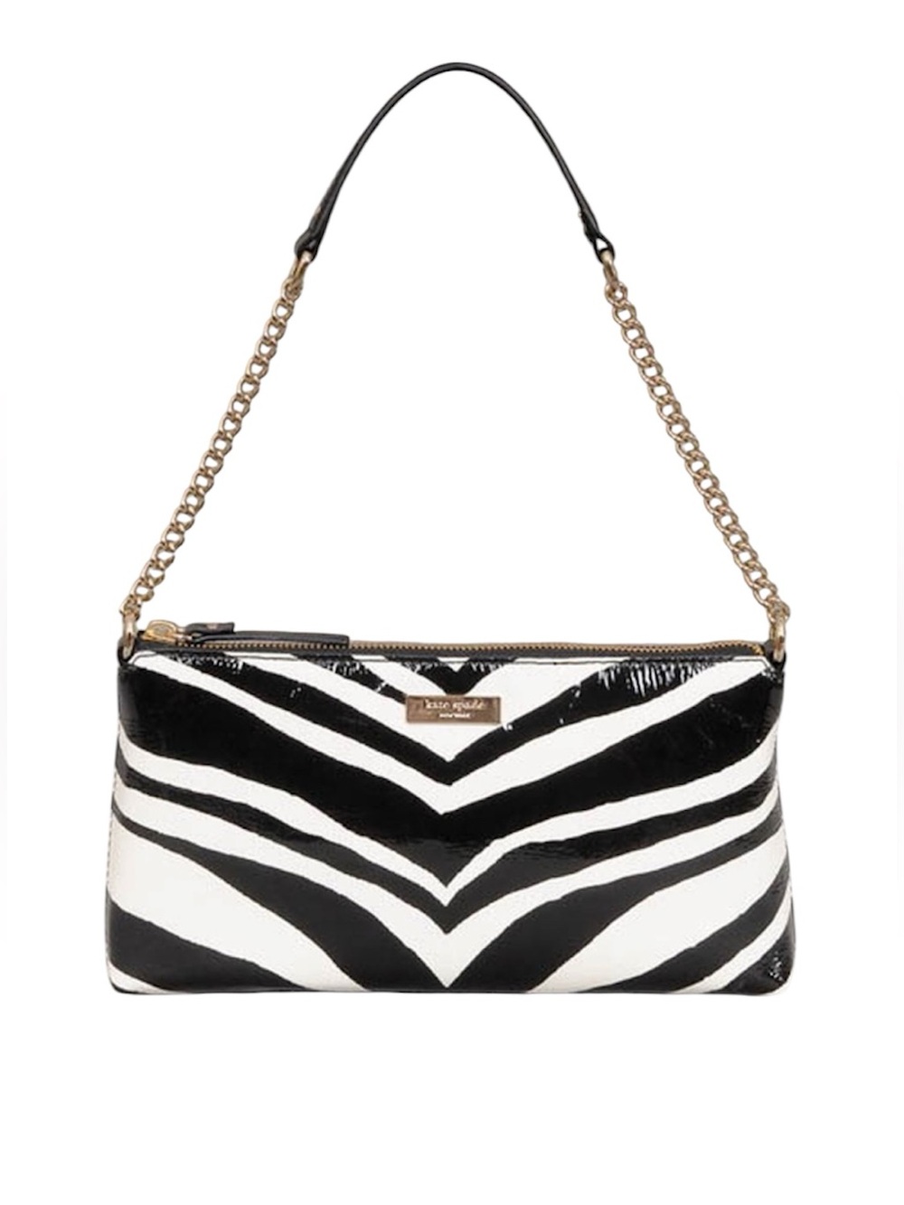 Kate Spade New York Vintage patent leather zebra clutch Mini Purse 🖤🦓